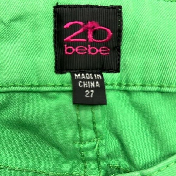 2B Bebe Jeans Skinny unique green color size 27 - Picture 8 of 10